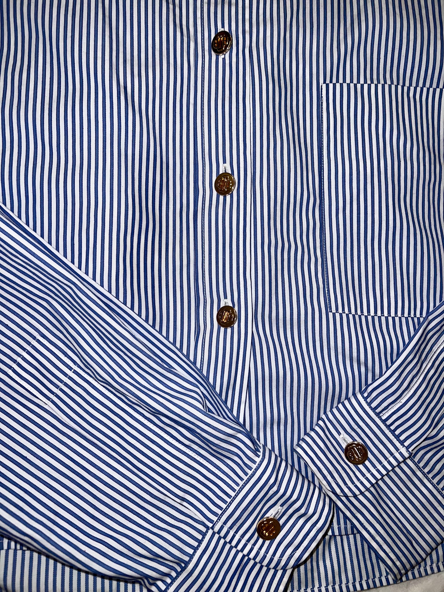 Maje Striped Button-Up Shirt